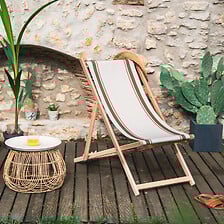 AVRIL PARIS Lot de 2 chiliennes pliantes réglab...