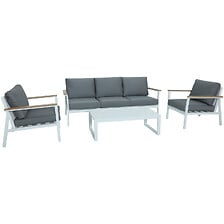 AVRIL PARIS Salon de jardin en aluminium 5 plac...