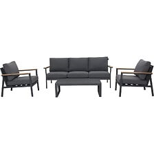 AVRIL PARIS Salon de jardin en aluminium 5 plac...