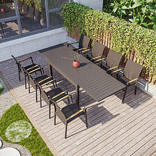AVRIL PARIS Table de jardin extensible aluminiu...