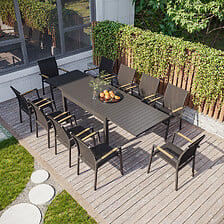 AVRIL PARIS Table de jardin extensible aluminiu...