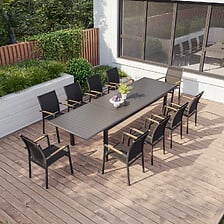 AVRIL PARIS AVRIL PARIS Table de jardin extensible aluminium 220/320cm + 10 Fauteuils ... code EAN 3664380009311 