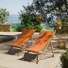 AVRIL PARIS Lot de 2 chiliennes pliantes règlab...