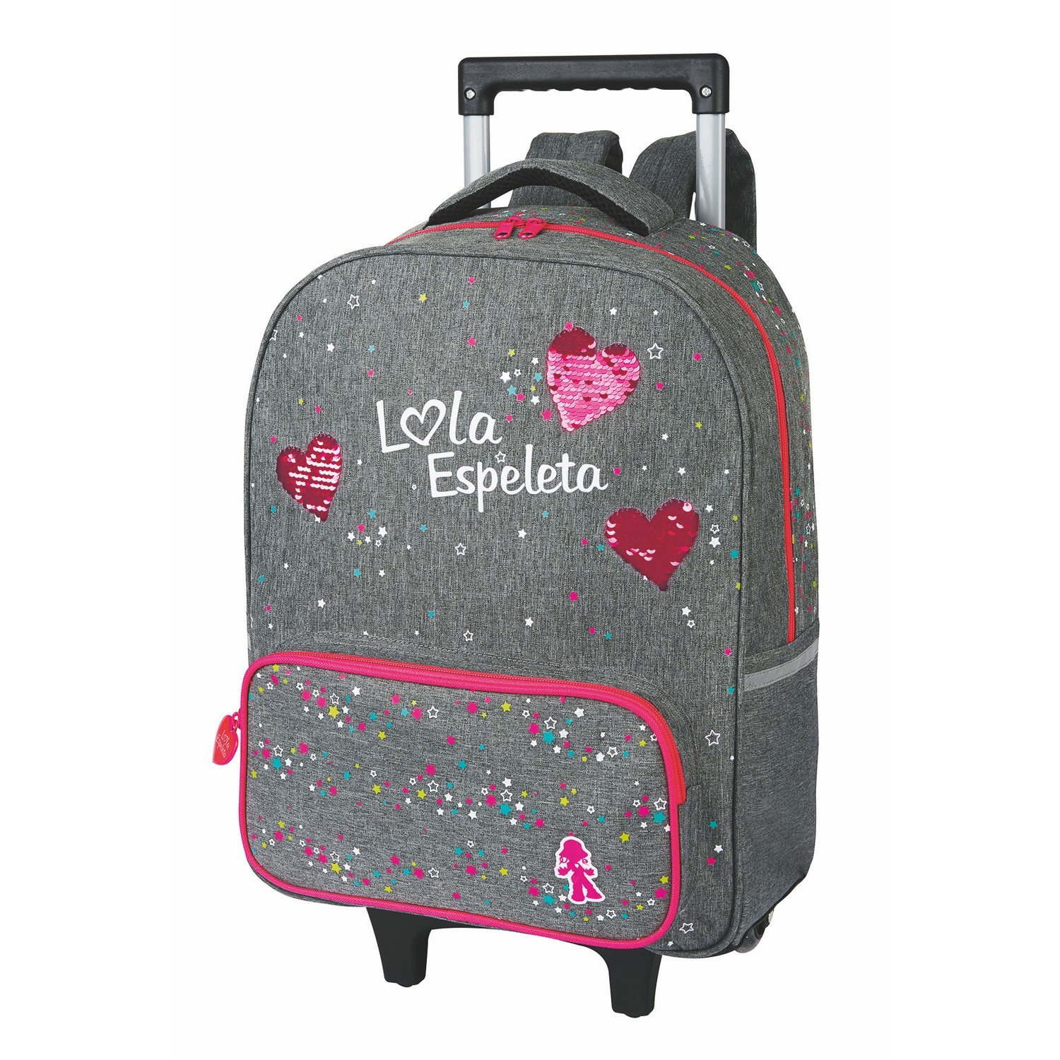 Sac à dos à roulettes 2 compartiments anthracit...