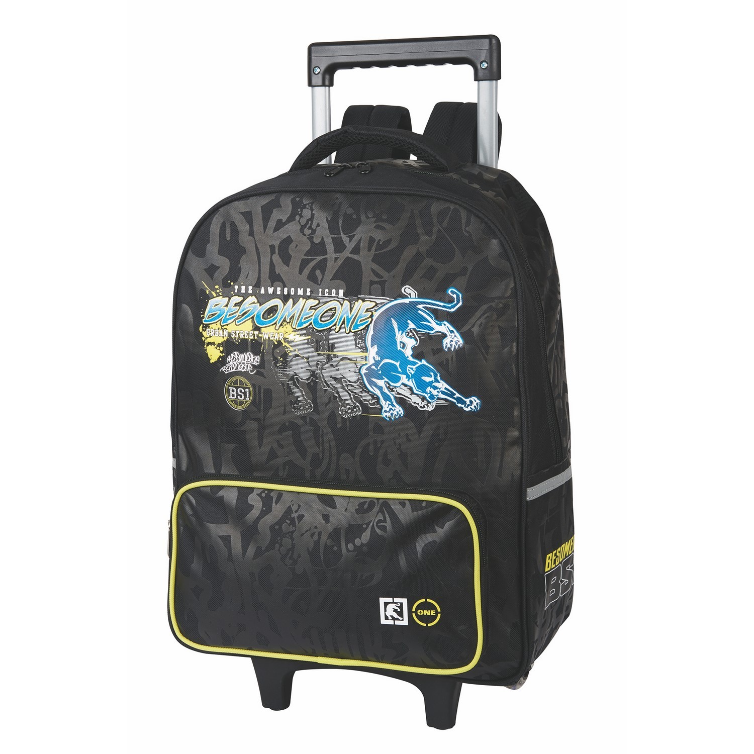 Sac à dos à roulettes 41 cm bleu BESOMEONE