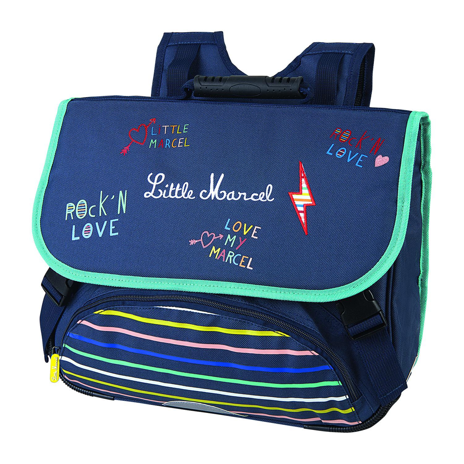 LITTLE MARCEL LITTLE MARCEL Cartable 38 cm bleu  LITTLE MARCEL code EAN 3664447093680 