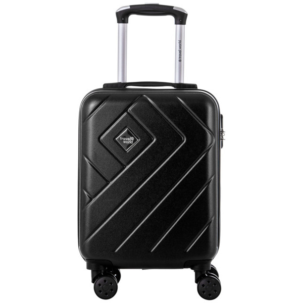 VALISE 45 CM ABS NOIR 
TRAVEL WORLD
