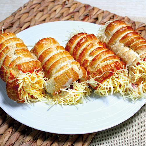 LES DÉLICES DE MENDÈS 4 ROULÉS AU JAMBON code EAN 3664785684540 