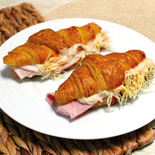 LES DÉLICES DE MENDÈS 2 CROISSANTS JAMBON EMMENTAL code EAN 3664785684656 