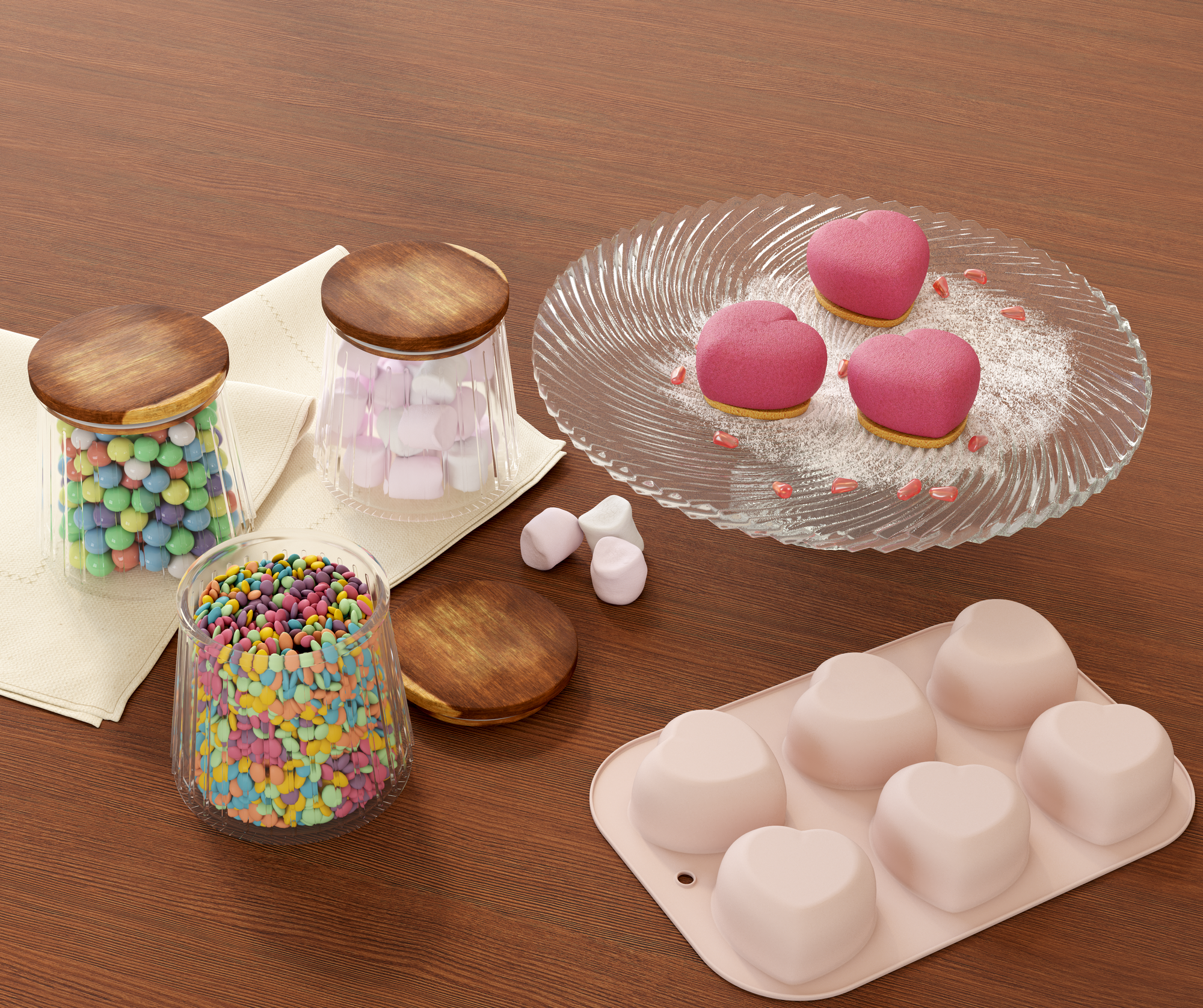 BOCAL EN VERRE STRIE AVEC COUVERCLE 65 CL