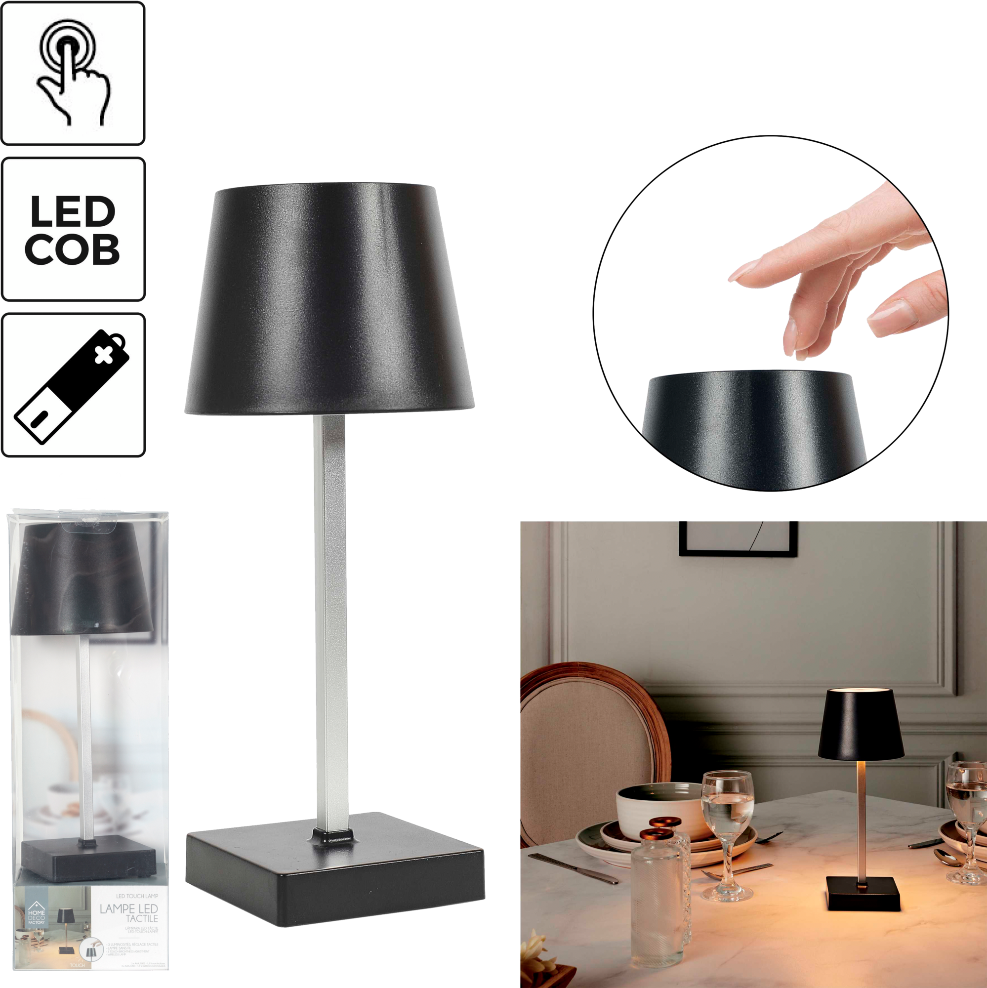 LAMPE LED DE TABLE TACTILE