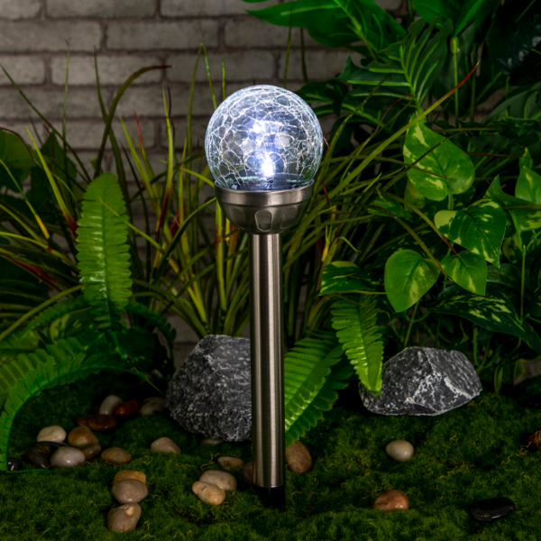  Borne Solaire Led Verre H.38 Cm code EAN 3665257017163 