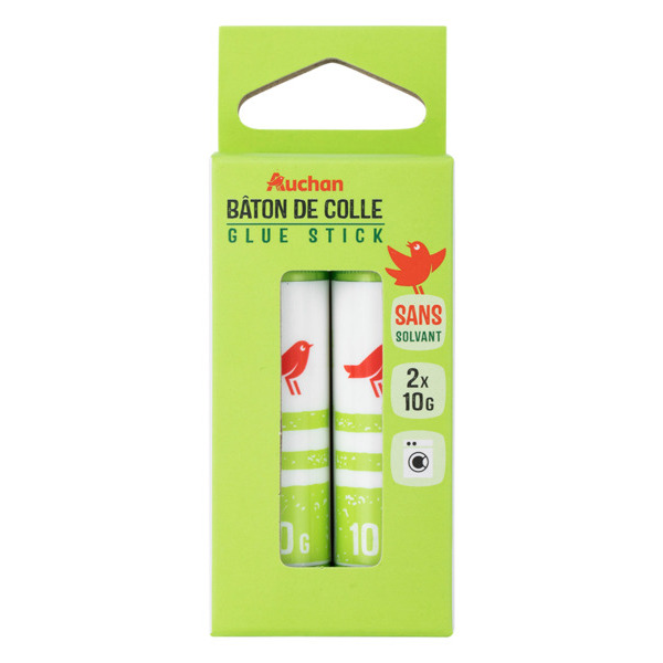  2 Batons De Colle Auchan code EAN 3665257134105 