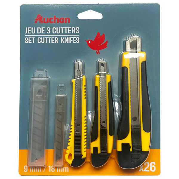  Lot De 3 Cutters + Lames code EAN 3665257515010 