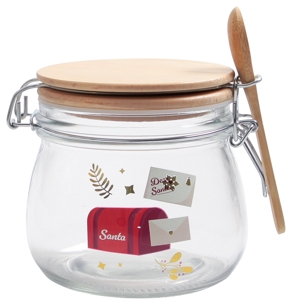  Bocal En Verre 0.5 L Avec Couvercle En Bois Actuel code EAN 3665257545055 