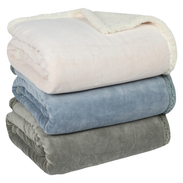 Plaid Coral / Sherpa Actuel 3665257550820 