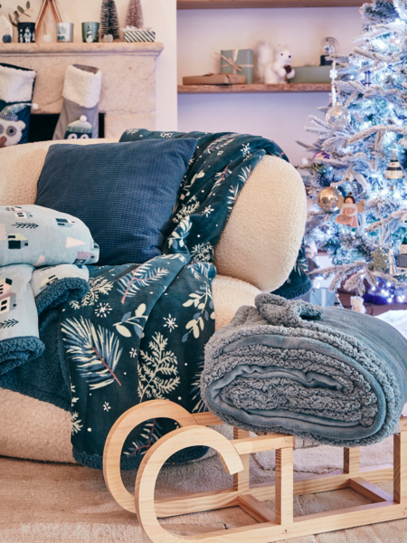 Plaid Coral/Sherpa Actuel 3665257579722 