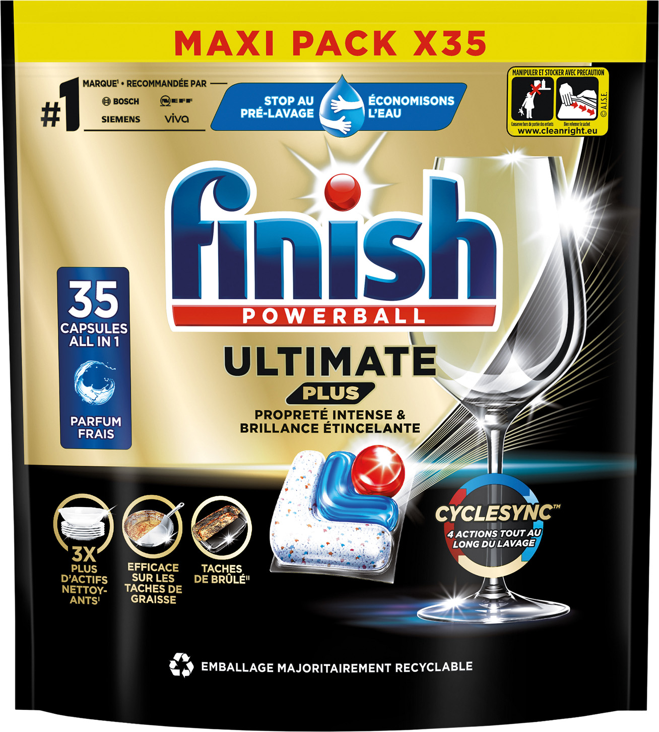  DETERGENT VAISSELLE MACHINE TOUT EN UN FINISH code EAN 3665468402376 