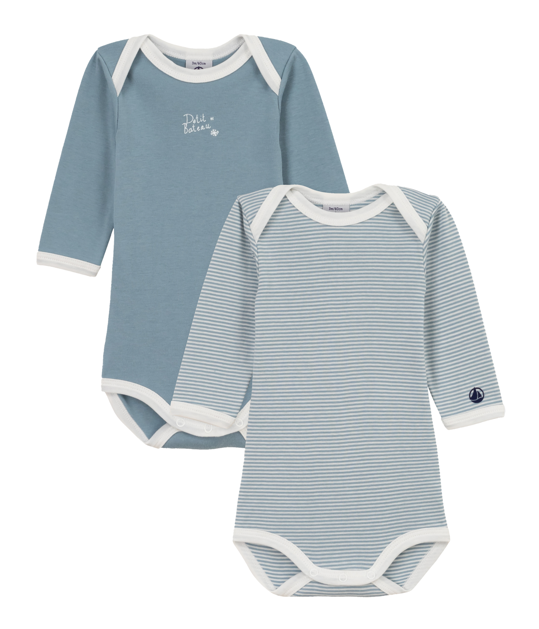 LOT DE 2 BODIES MANCHES LONGUES BÉBÉ BIO OU LOT...