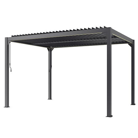 Pergola bioclimatique LED SYDNEY Gris Aluminium...