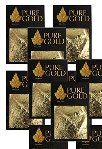 Dorure 24 carats feuille d'or - Or 100 feuilles...