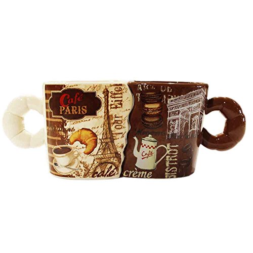 Paris Glam D18B Mug de Couple Croissant Petit D...