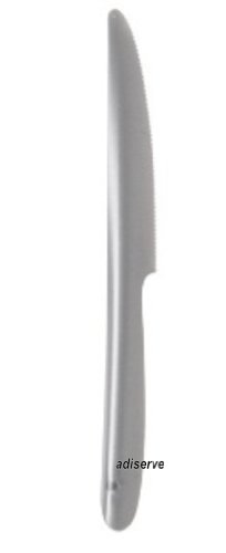 50 couteaux jetables plastique argent Starck tr...