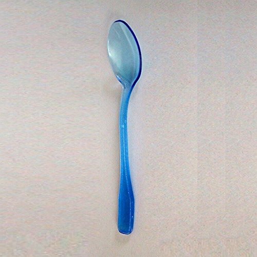 20 cuillère à dessert plastique jetable bleue p...