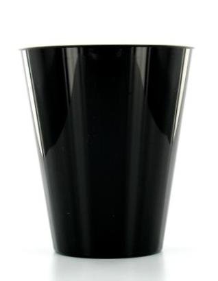 30 verres jetables plastique noirs