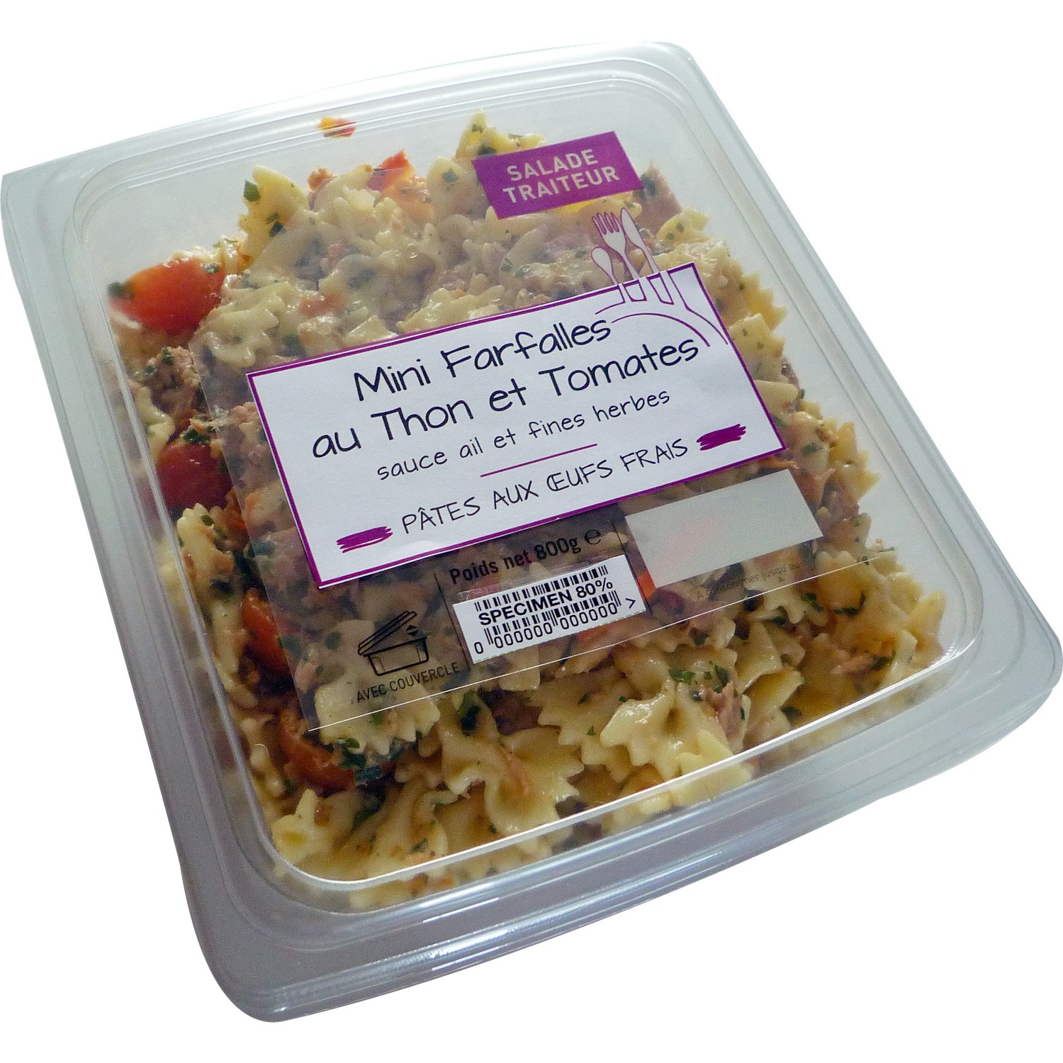 Salade de pâtes mini farfalles/thon tomates 