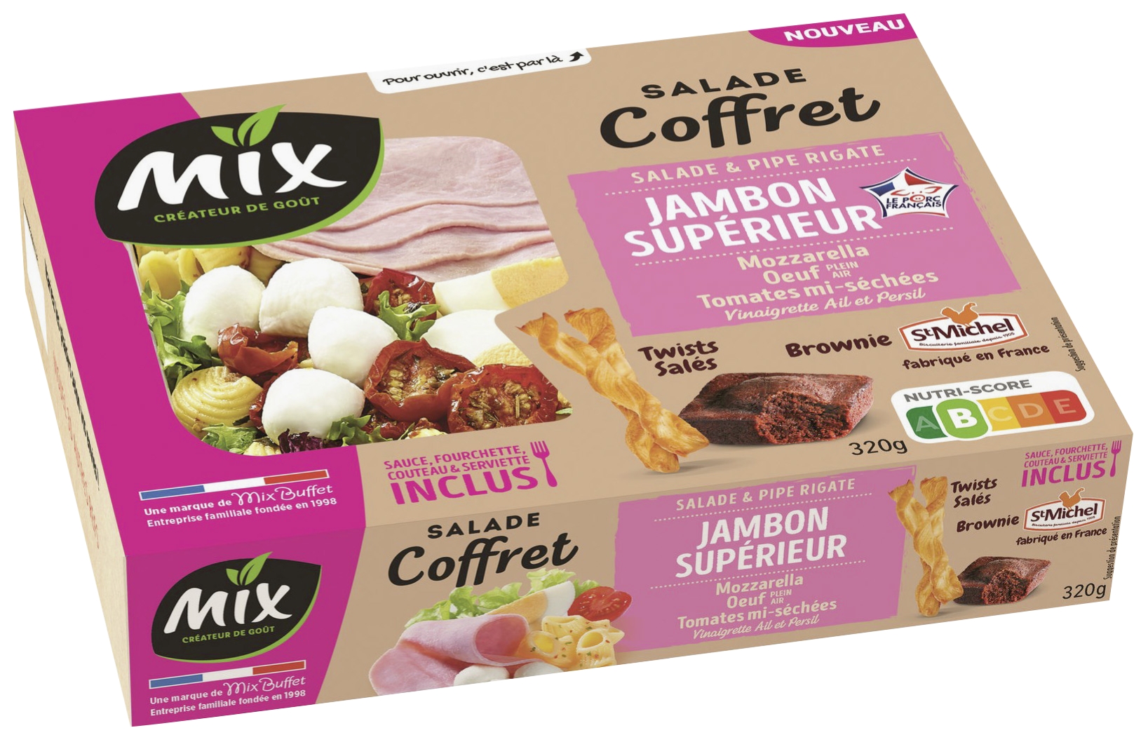 Salade coffret jambon supérieur Mix