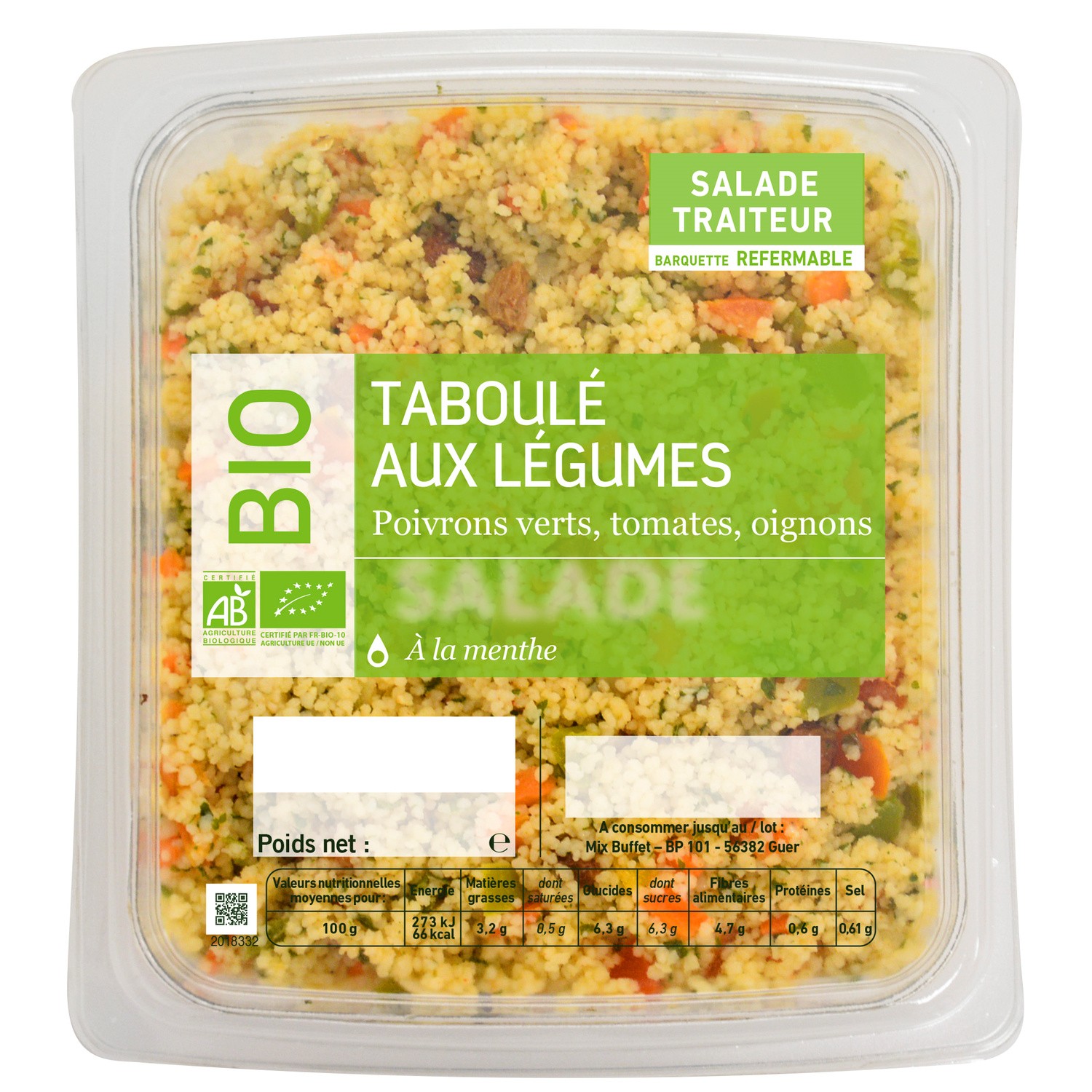 Taboulé aux légumes Bio MIX BUFFET