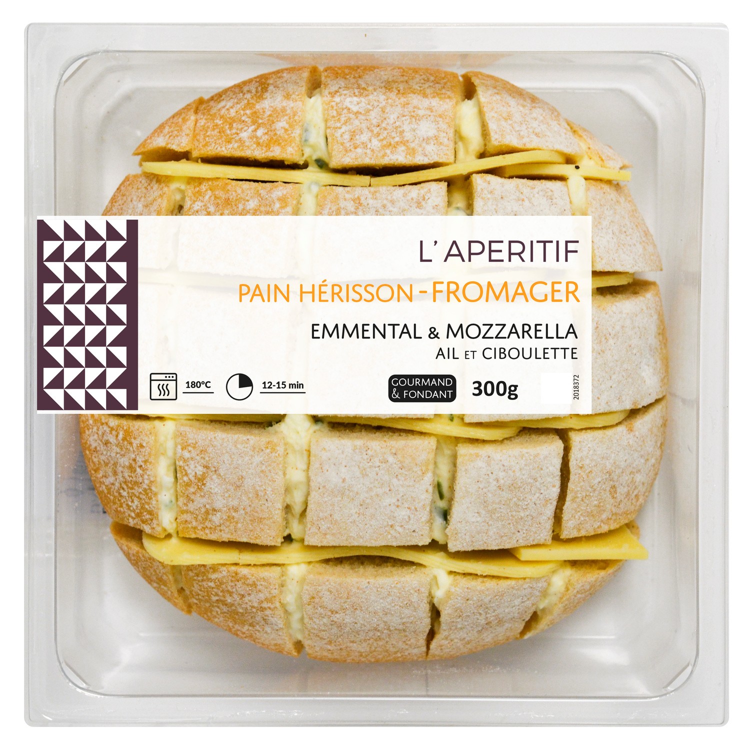 Pain apéritif emmental mozzarella ail et ciboul...