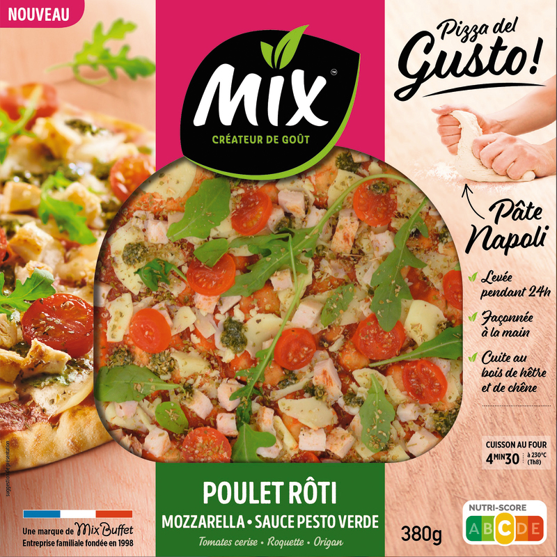 PIZZA DEL GUSTO POULET RÔTI mix