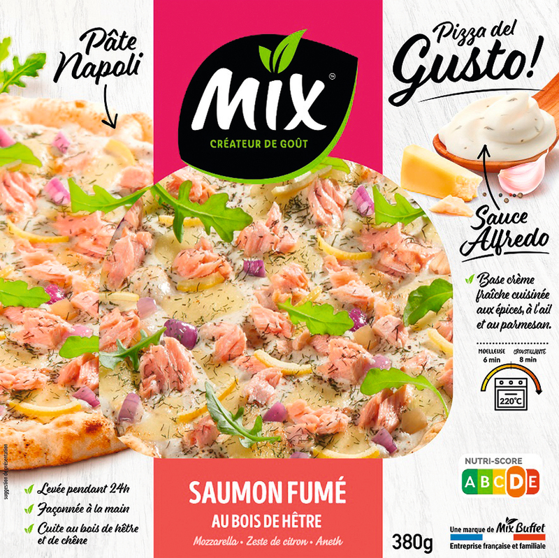 PIZZA DEL GUSTO SAUMON FUME MOZZARELLA MIX