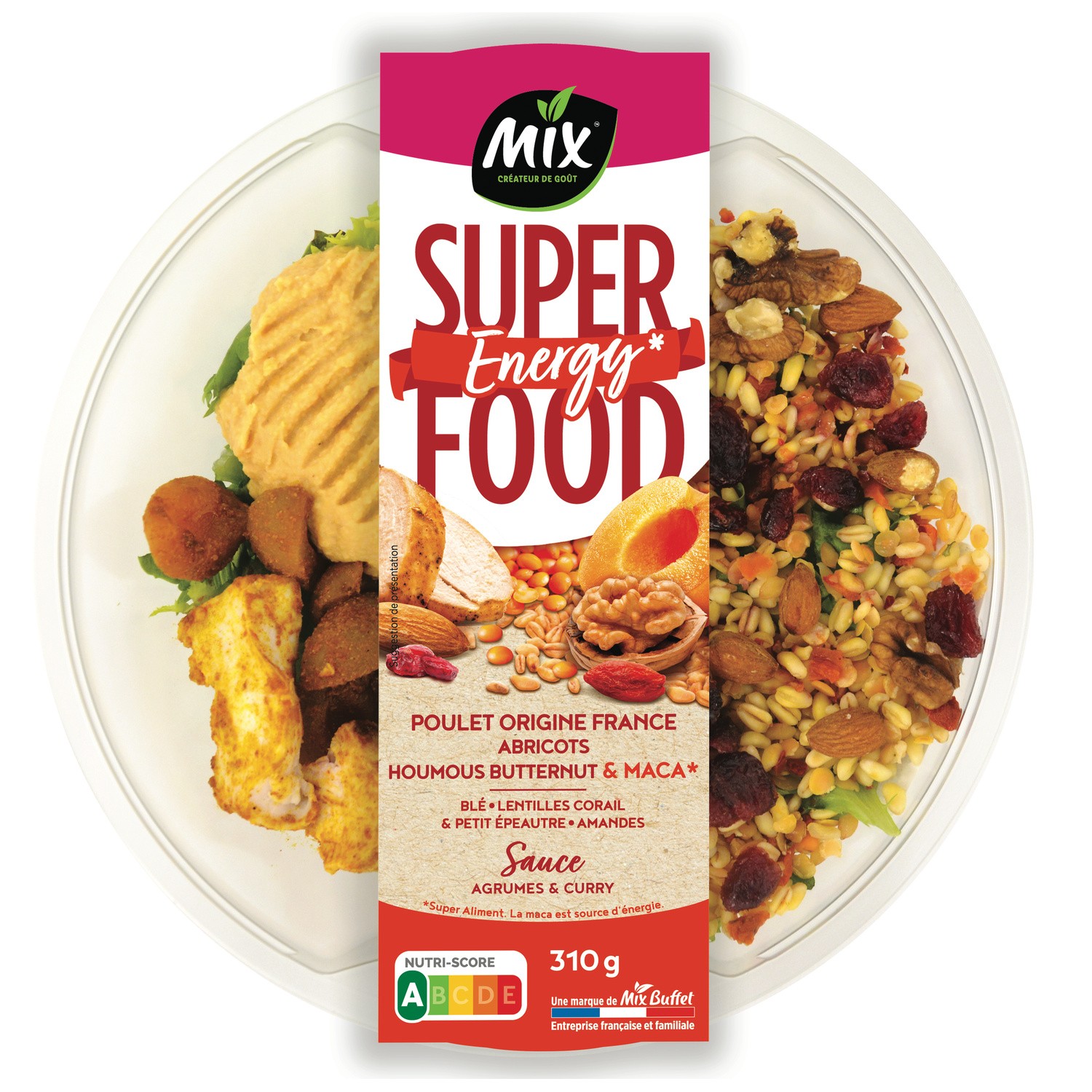 Salade poulet blé lentilles MIX BUFFET