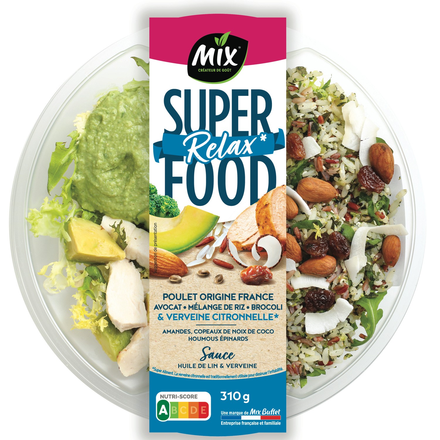 Salade poulet avocat riz MIX BUFFET