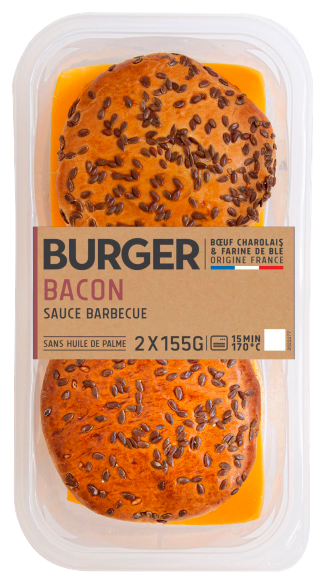 2 burgers bœuf bacon sauce barbecue