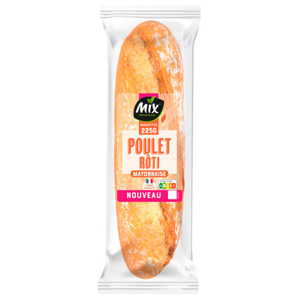 MIX BAGUETTE POULET RÔTI MAYONNAISE
 code EAN 3700009278390 
