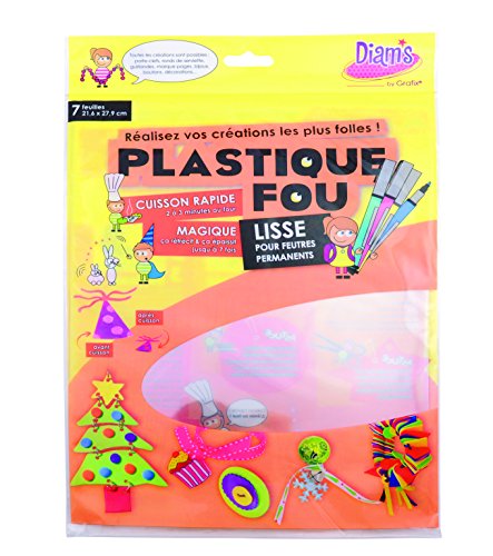 Di42261 pack de 7 feuilles plastique fou crista...