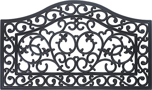 4575 ebène tapis paillasson caoutchouc noir 75 ...