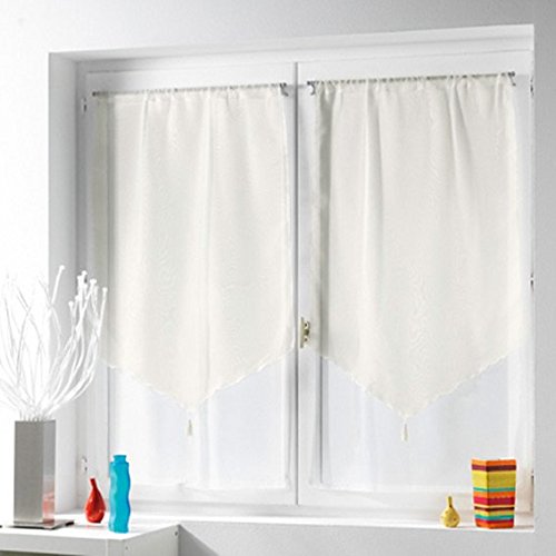 144.iv.120 tulipe paire de voilages passe tring...