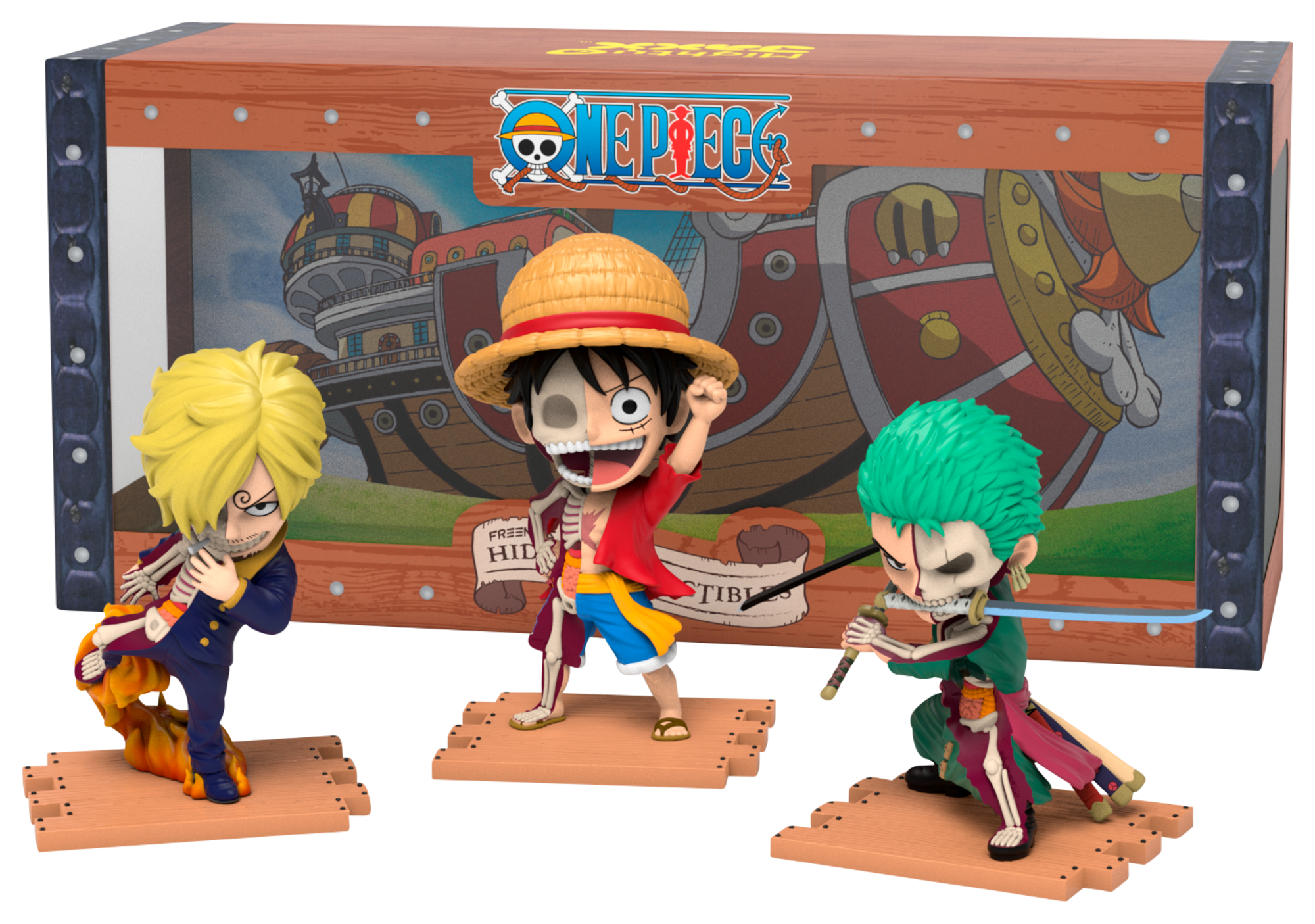  COFFRET 3 FIGURINES ONE PIECE code EAN 3700043313934 