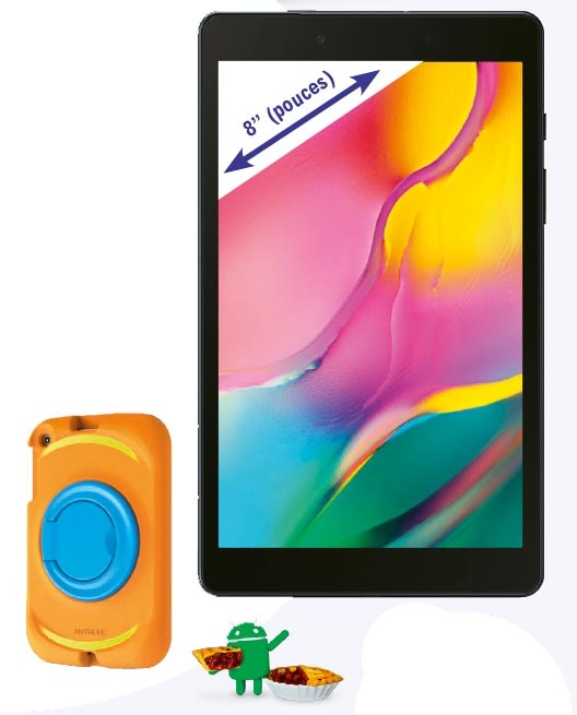 GALAXY TAB A 8” 32 GO NOIRE + PROTECTION RENFOR...