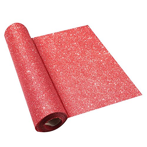 CHEMIN DE TABLE PAILLETÉ ROUGE 30CMX3M