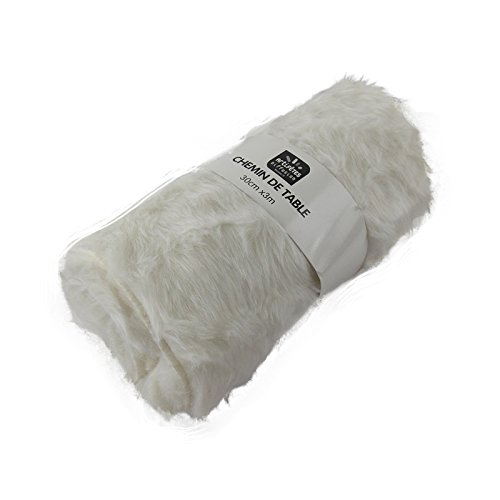 ARTI Chemin de table fourrure blanche - Taille Unique code EAN 3700091754352 
