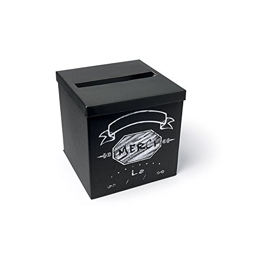 Urne tirelire noire à personnaliser