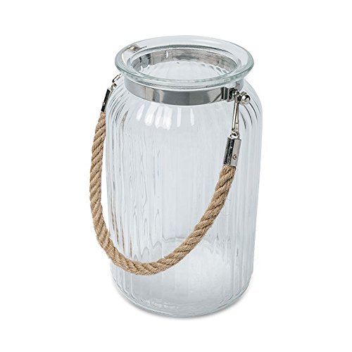 LANTERNE VERRE ET CORDE 18,3 CM