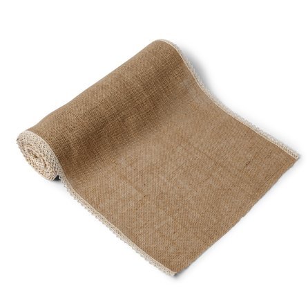 CHEMIN DE TABLE JUTE ET DENTELLE 36cm x 5m 3700091764160 Artifete
