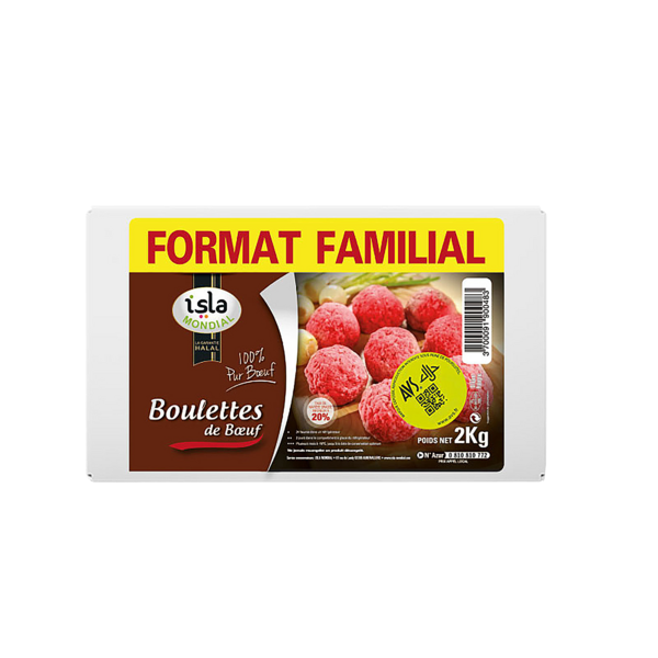 Boulettes de bœuf surgelées halal 